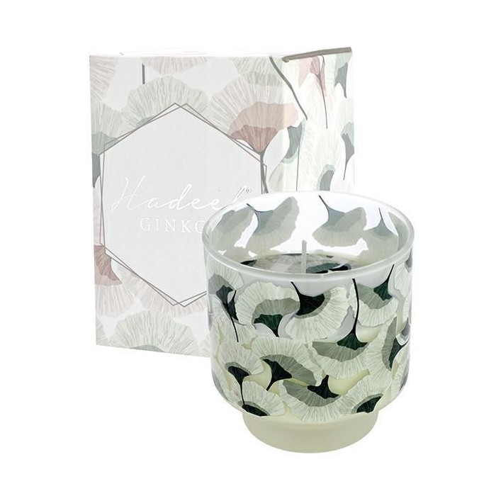 CANDELA PROFUMATA VETRO DECORO